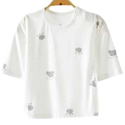 婴儿九分袖上衣兰精莫代尔夏季薄款空调服男女宝宝家居服睡衣