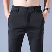 冰丝裤 子秋冬款 长裤 春秋新款 西装 直筒裤 男士 春秋薄款 商务百搭休闲
