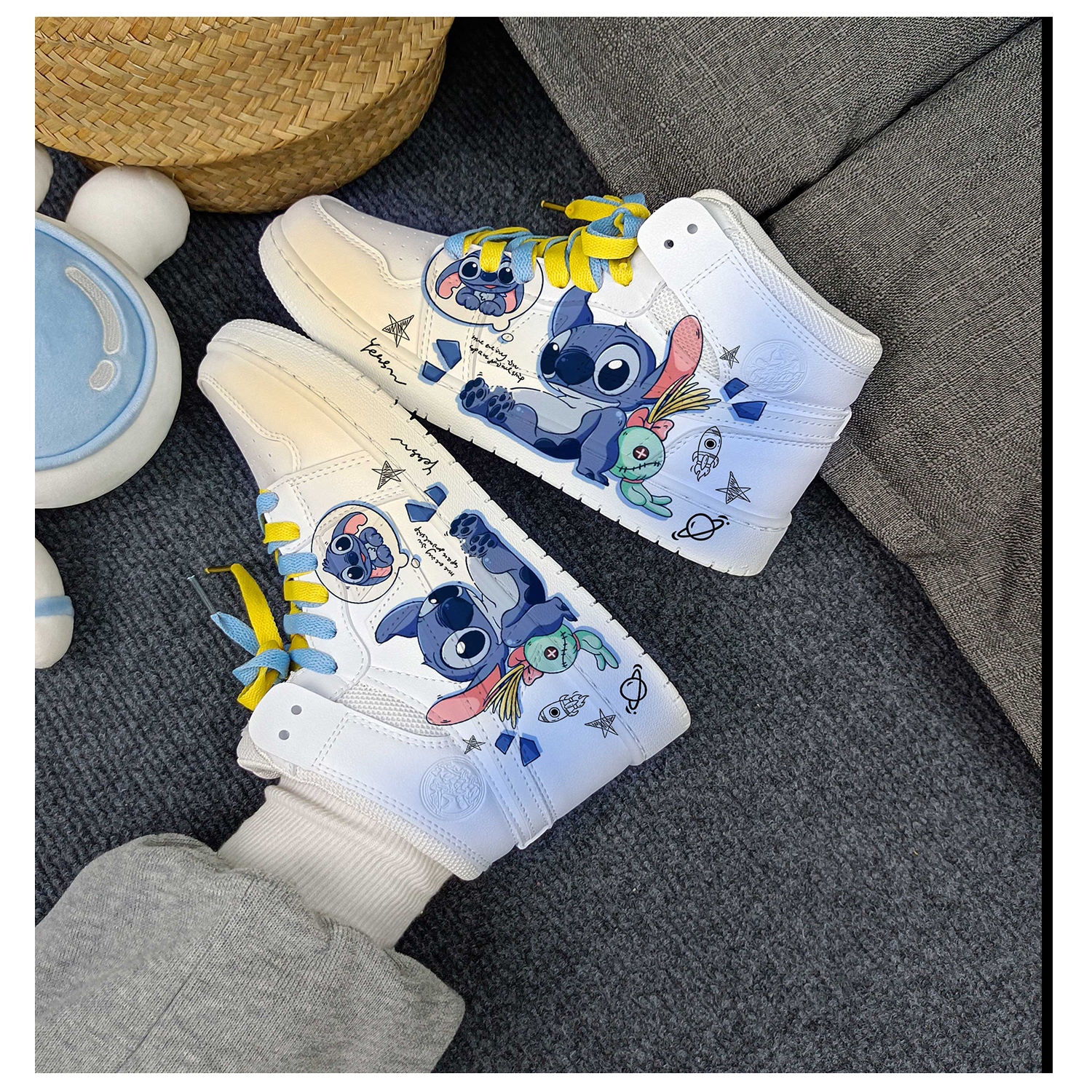 回力正品樱花史迪仔情侣2025新款空军板鞋男女小白鞋学生低帮潮鞋