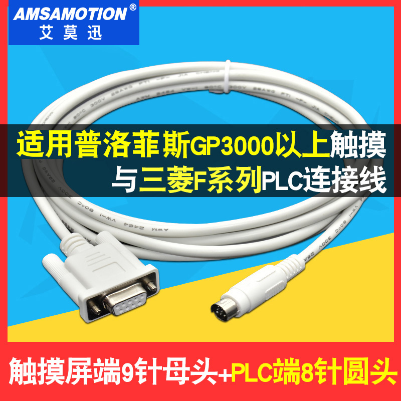 适用普洛菲斯触摸屏GP3000/ST/GP37W2与三菱FX系列 PLC通讯连接线-封面