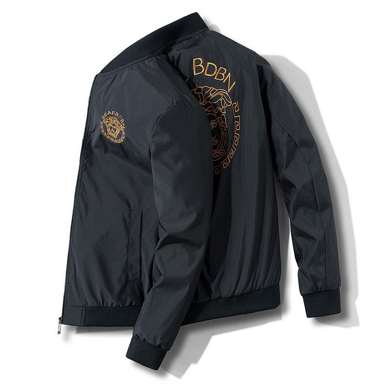 夹克男2024春秋季新款高端刺绣大码棒球服修身休闲薄款男士外套潮