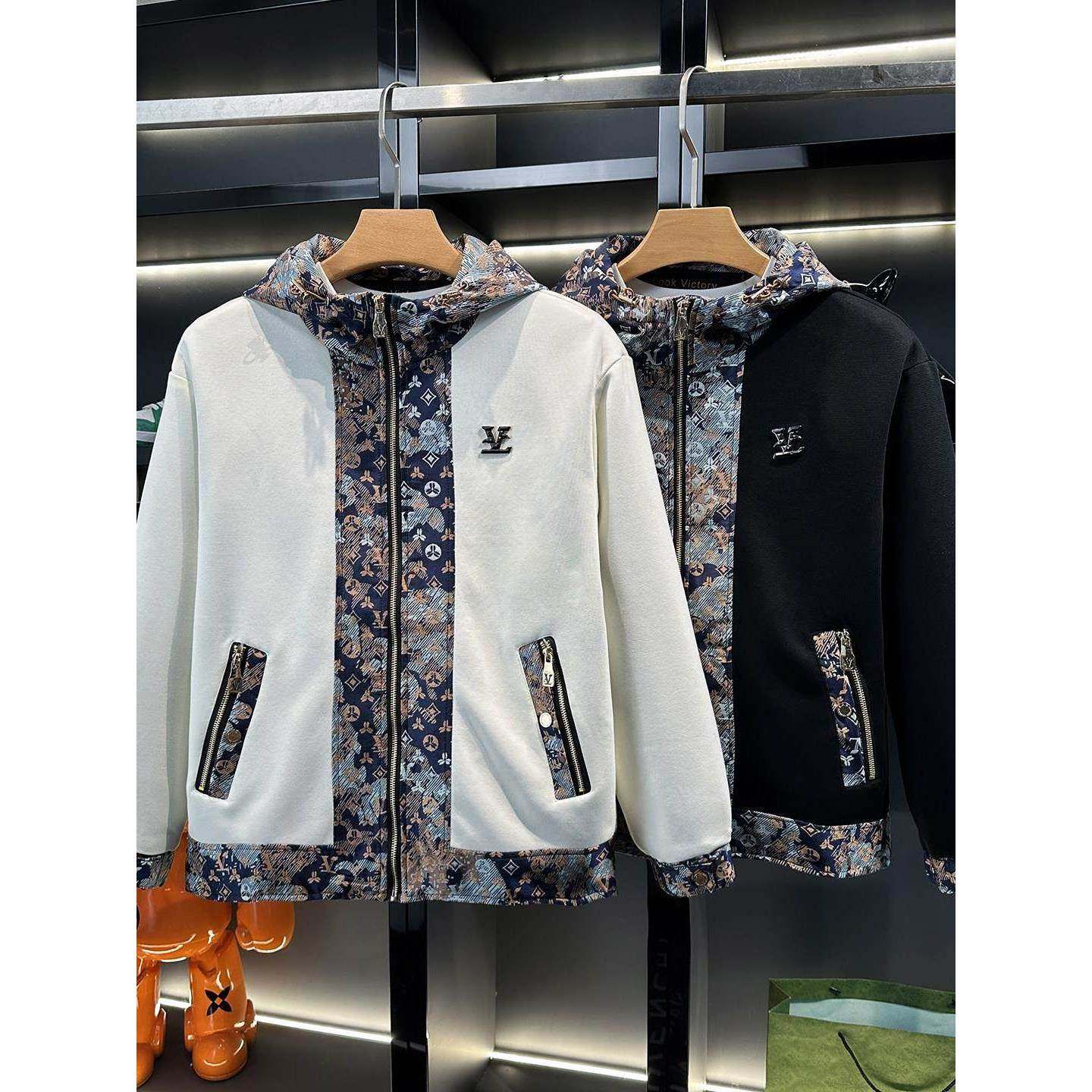 Mostarsea~春秋高端提花拼接夹克男士修身潮牌痞帅风时尚翻领外套,男装,大码上装,淘宝优惠券,粉丝福利购,淘宝优惠卷