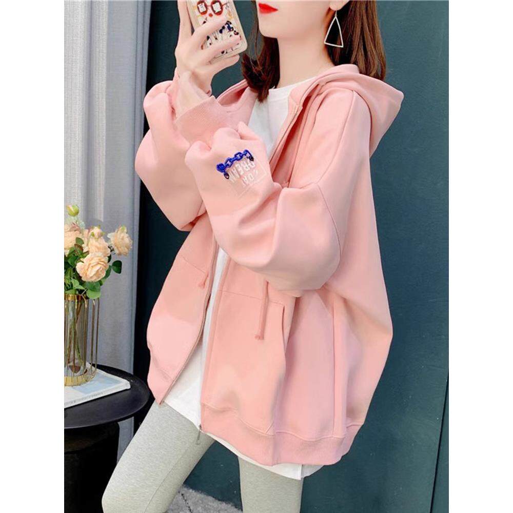 欧洲站连帽女式运动衫2025新热风格春、秋、冬宽松大码长袖上衣为