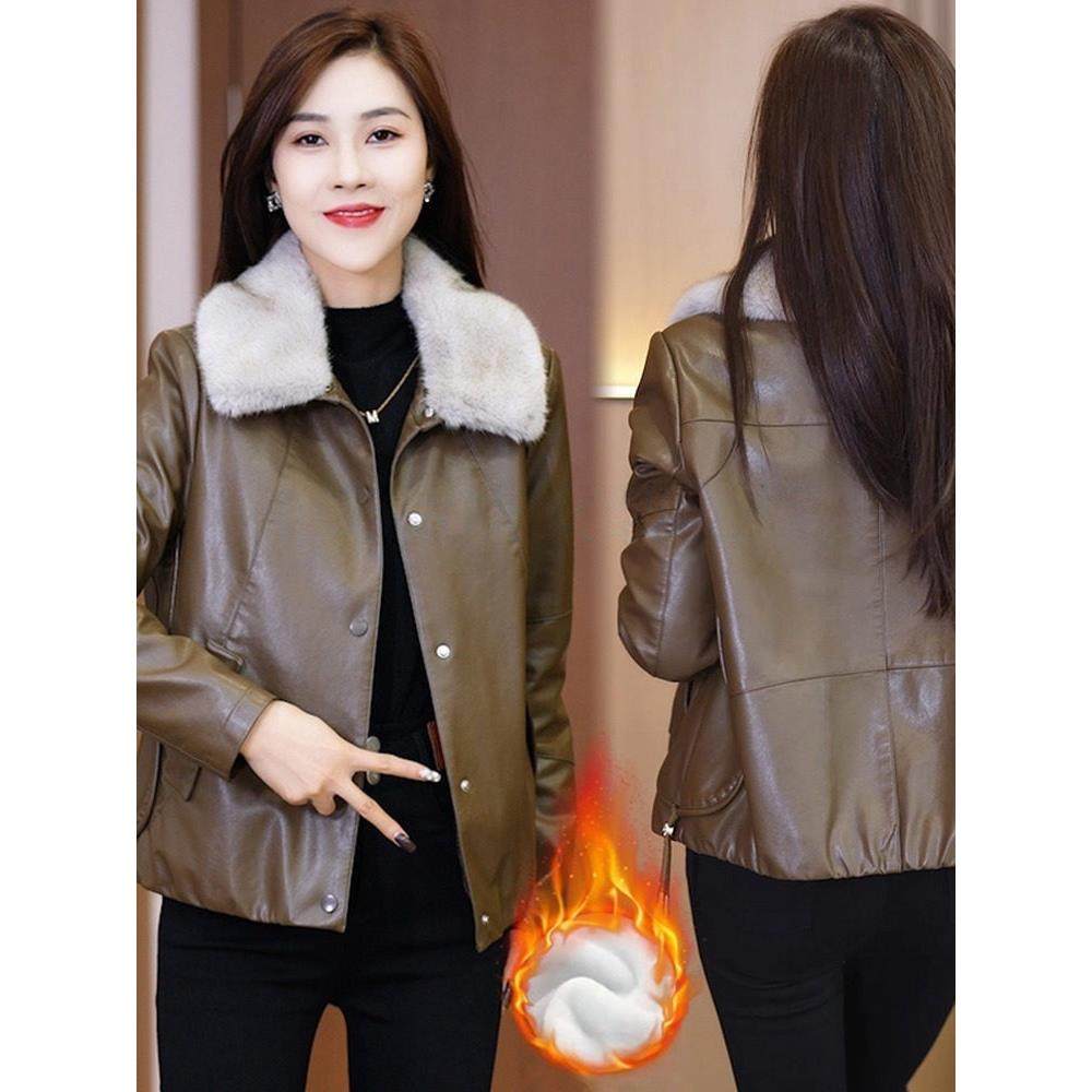 香港加绒加厚短皮衣外套女士2025秋冬洋气减龄百搭大毛领皮夹克潮,女装/女士精品,皮衣,淘宝优惠券,粉丝福利购,淘宝优惠卷