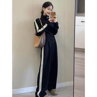 女春秋宽松高腰显瘦休闲跑步两件套 运动套装 法国Rouje Dsyle时尚