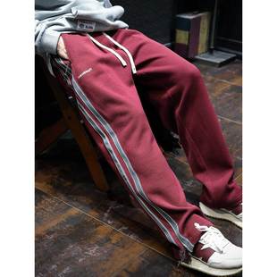 neith 子宽松秋冬百搭款 BIAS条纹卫裤 运动裤 男ins港风大码 潮牌it