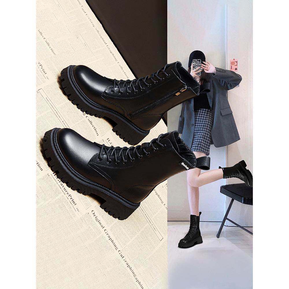 潮牌厚底马丁靴女英伦风2025年新款秋冬女鞋爆款靴子加绒时尚短靴