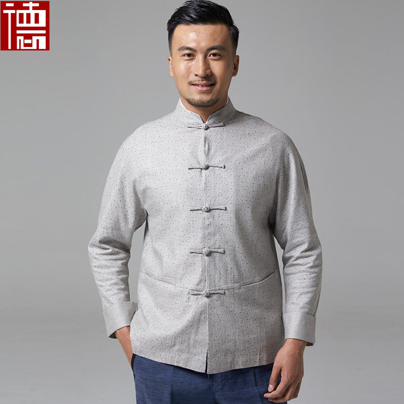 中国风德风堂唐装外套修身衬衫