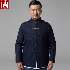 中式盘扣唐装德风堂重工刺绣