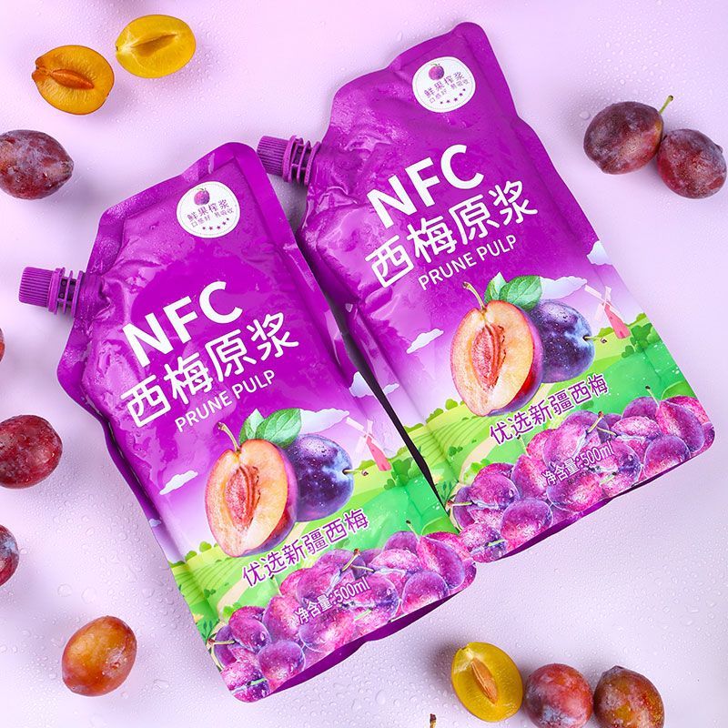 新疆纯西梅汁西梅原浆不加水不加糖孕妇小孩纤维纯果蔬汁饮料500g
