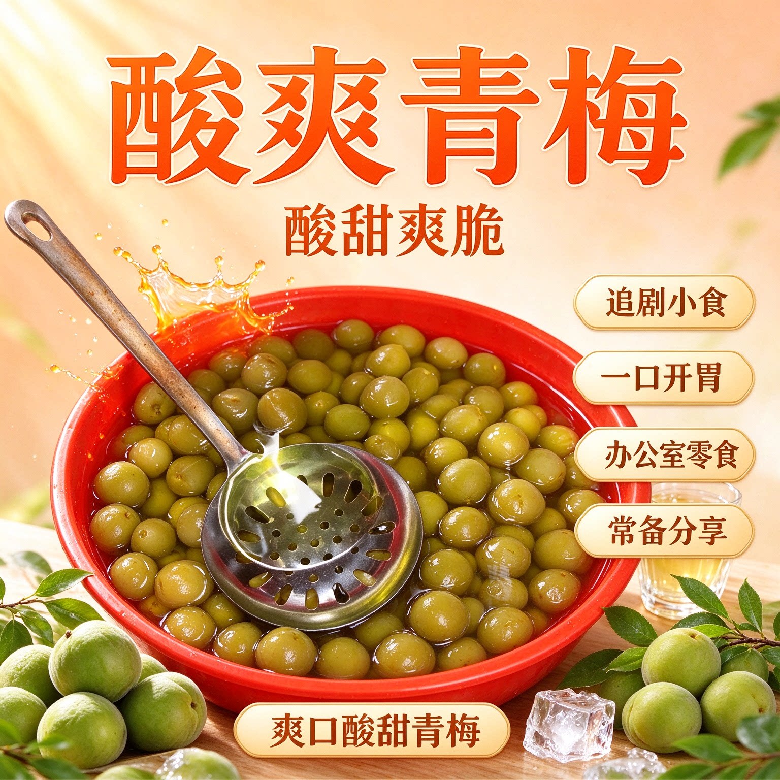 轻加工青梅鲜果泡酒半成品酿酒精选开胃冰糖腌制水果解腻口感丰厚