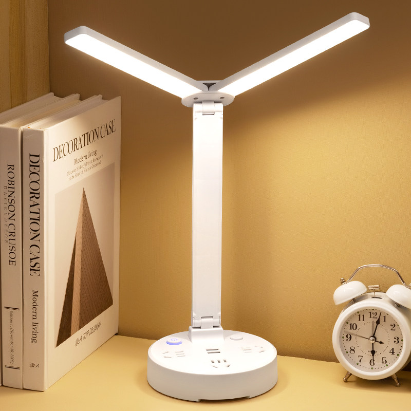 台灯大学生宿舍学习专用书桌护眼灯婴儿小夜灯卧室睡眠灯插电款