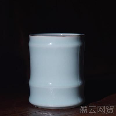 正品房四宝初学者陶瓷文具中国毛笔笔筒大号龙泉青文瓷筒笔风书房