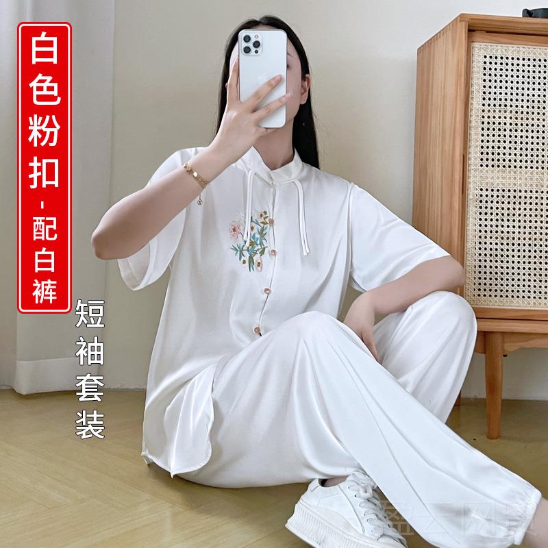 正品太极服2024新夏季女款太极裤款道段服八锦练功服极拳太新中式图片