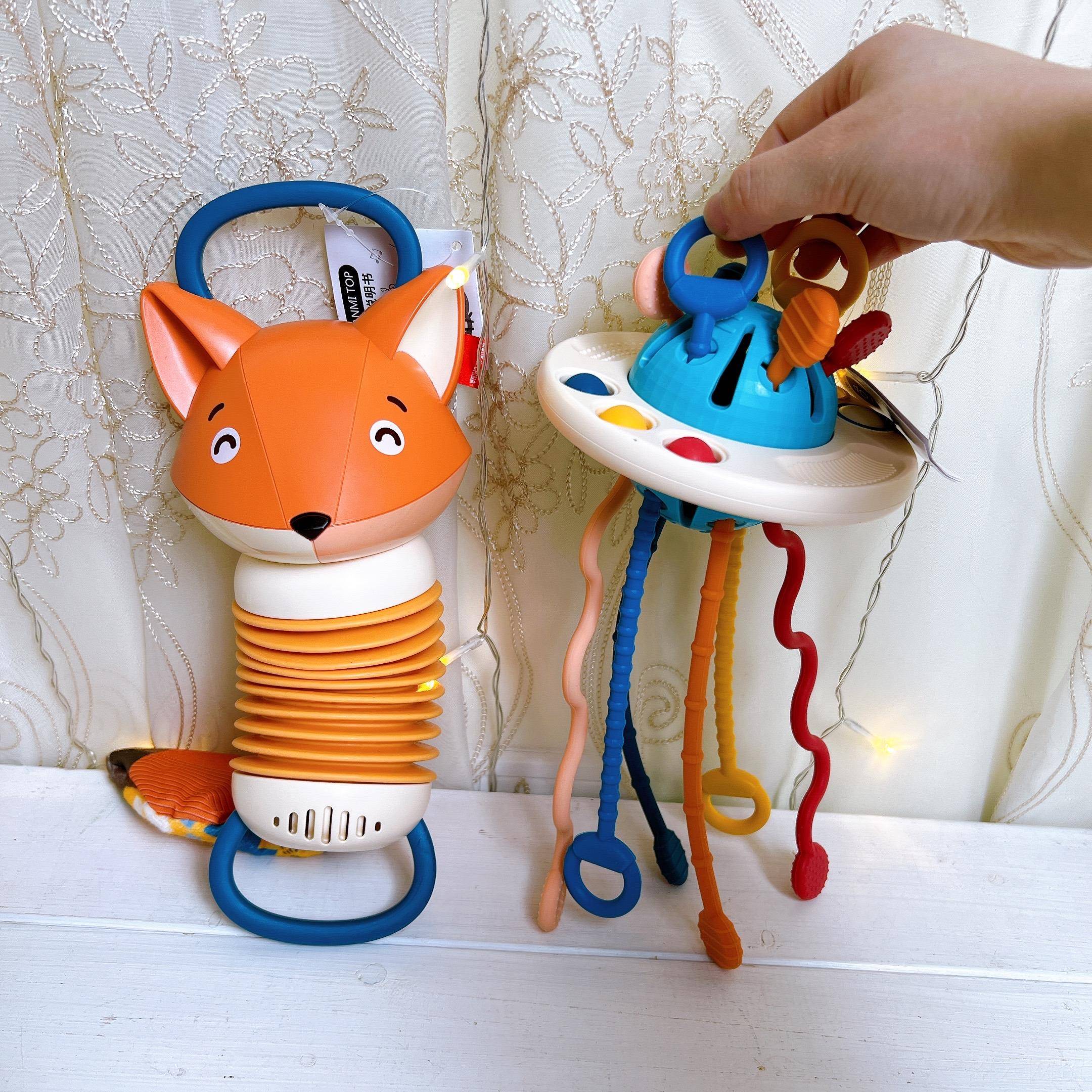 正品狐狸手早风琴玩具毛毛虫婴儿教益智真仿音乐器岁1-3锻炼动手