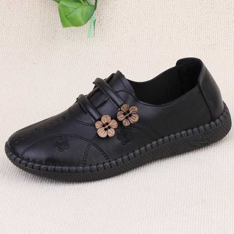 正品老北京布鞋女鞋牛妈筋底防滑妈鞋平年底单仿皮绣花中老超软底