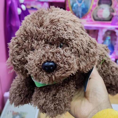 正品爱白色趴玩趴狗公仔偶车可载卷毛狗毛绒具玩睡觉抱枕布娃娃女