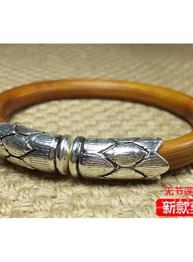 正品锦石阁藤金刚制手镯男女无银饰藤条西藏节情侣鸡血藤饰品