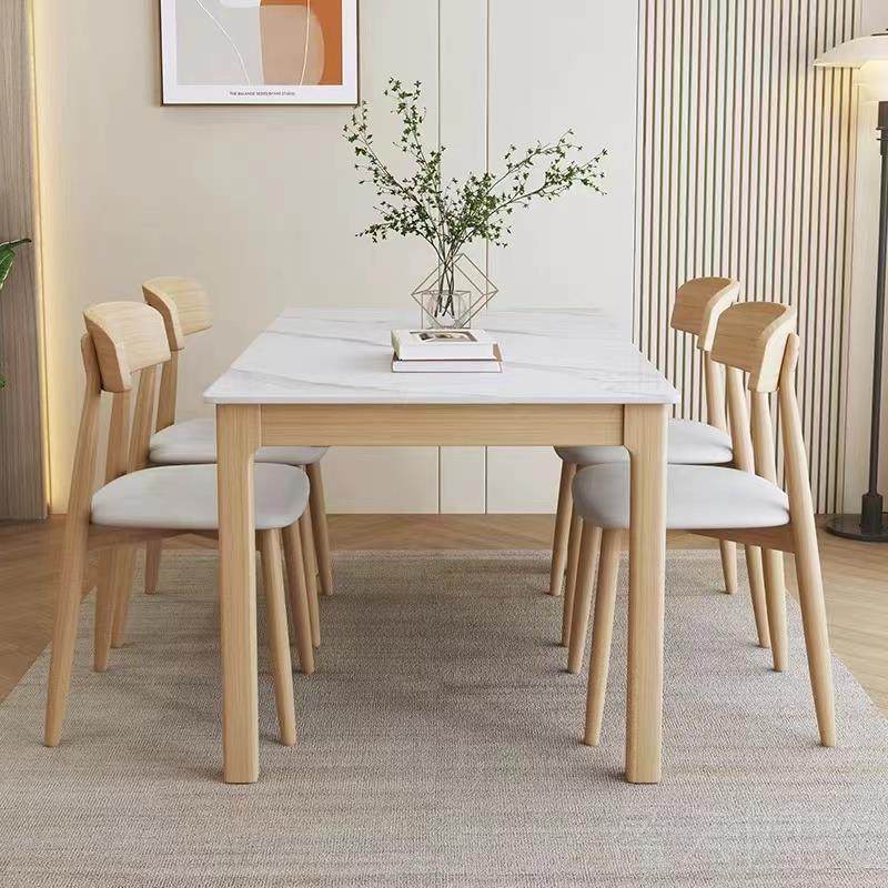正品饭北欧实木岩板餐椅组合用小户型现代简约轻奢长家方桌形橡胶,住宅家具,岩板餐桌,淘宝优惠券,粉丝福利购,淘宝优惠卷