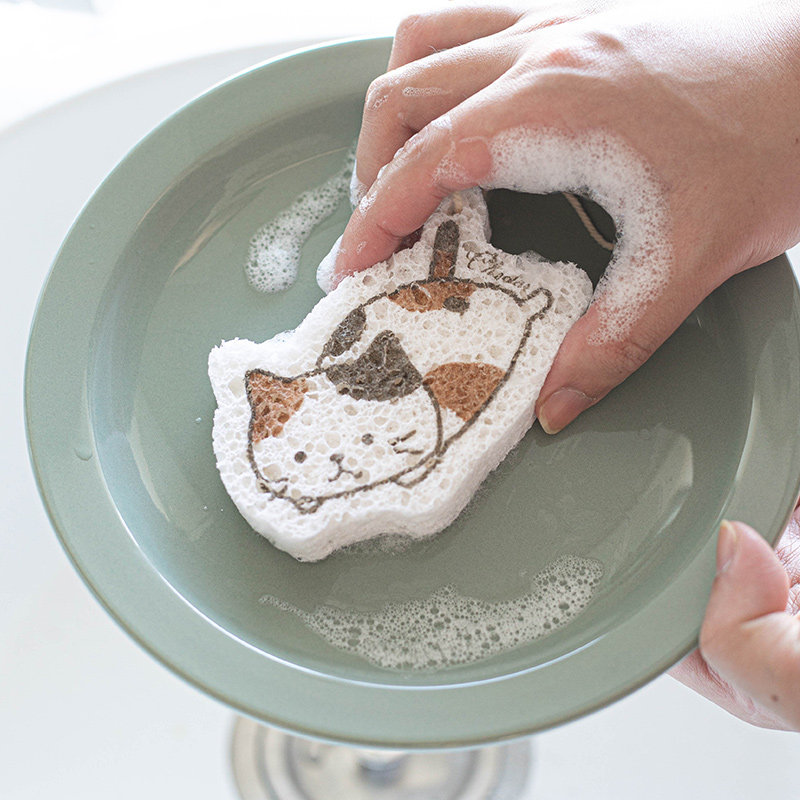 述物 木浆棉洗碗擦厨房海绵擦洗碗棉刷碗百洁布不沾油清洁洗碗布