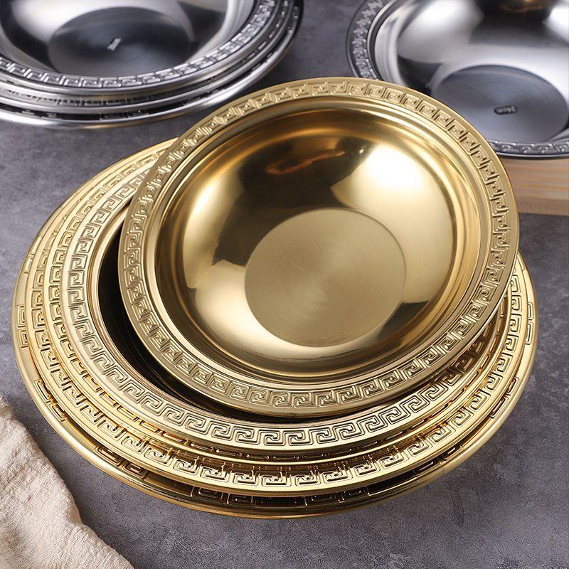 宝宝净手盆周岁宴洗手仪式婴儿传统抓周金盆幼儿园不锈钢洗脸洗手