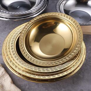 宝宝净手盆周岁宴洗手仪式婴儿传统抓周金盆幼儿园不锈钢洗脸洗手