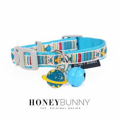 honeybunny狗项圈太空吊坠铃铛