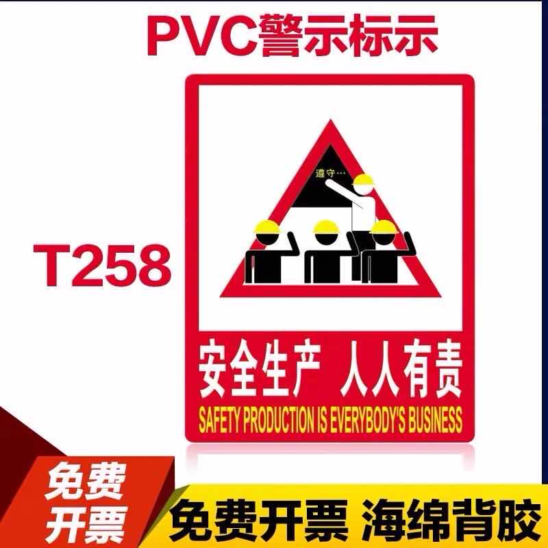 安全生产人人有责 安全标识牌消防三提示四个能力标志消火栓贴纸禁止