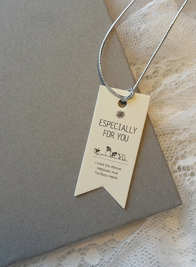 Half Moon 吊牌标签带绳可爱感谢小卡片insdiy材料爱心标语送礼