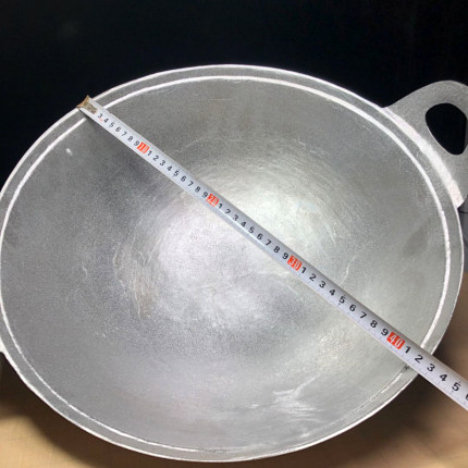 烧龙虾专用铝锅商用双耳铝锅老式加厚吕锅不锈钢炒锅大铝锅不粘锅