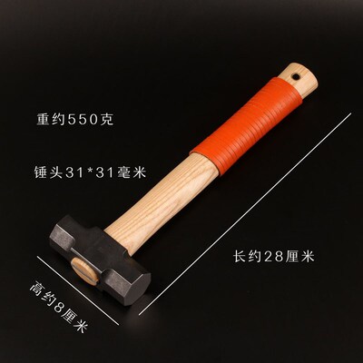 八角锤石工钢锤440C整钢裁切CBNC加工牛皮绳收藏实用级锤子工具