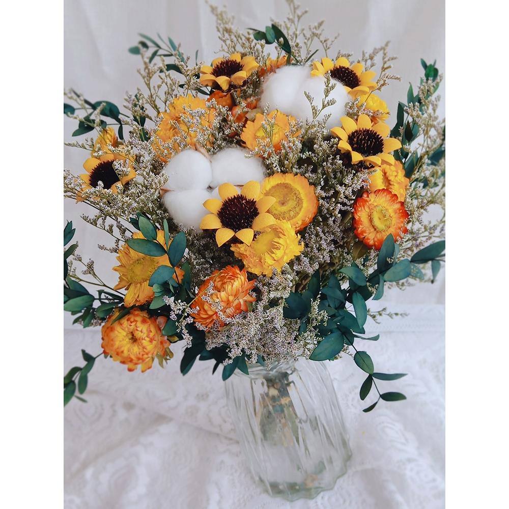 干花插花 花束花卉 云南干花直发 满天星勿忘我 居家花艺 母亲节