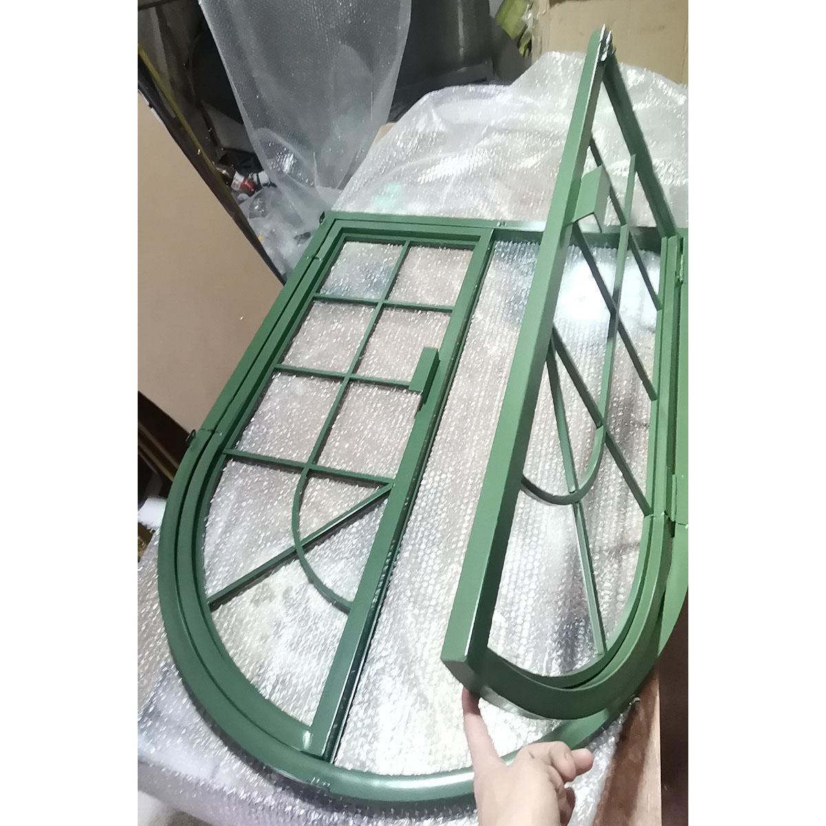 新款铁法式绿色门窗客厅墙壁假窗装饰落地门窗复古假窗户平开定制