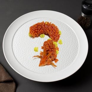 酒店高颜值松子鱼盘中厨凉菜摆盘家用牛排盘冷菜盘子浅盘平盘餐具