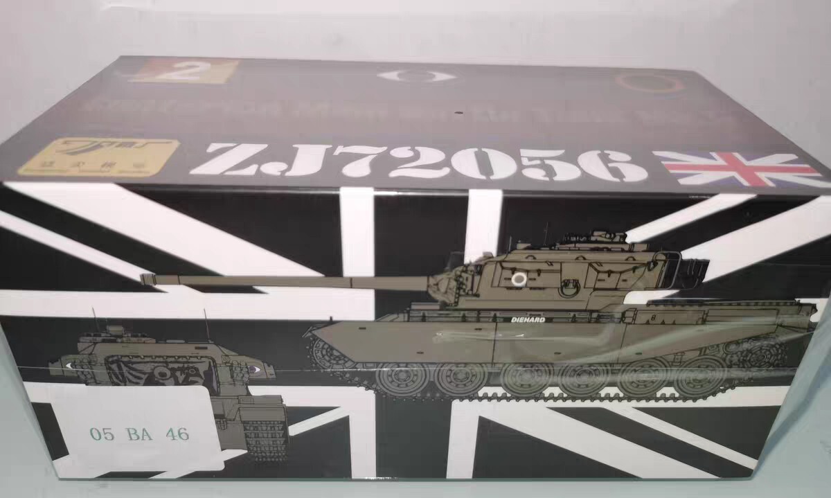 指尖模室1：72ZJ72056百夫长坦克模型成品已拆包装有侧裙帆布炮盾