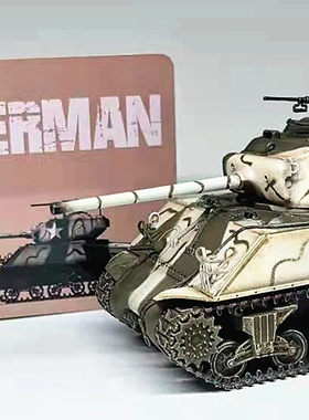 指尖模室 1：72 ZJ72025 雪地三色谢尔曼阿尔萨斯1945成品模型