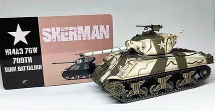 指尖模室 1：72 ZJ72025 雪地三色谢尔曼阿尔萨斯1945成品模型