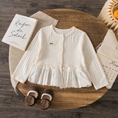 上衣T儿童外套宝宝长袖 女孩洋气好看春季 t恤 2026新款 女童针织开衫