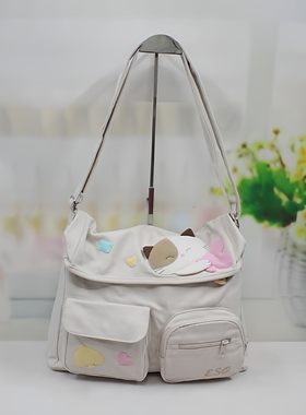 【ESQ专柜正品】纯棉布包*扑克猫斜挎包女包60816