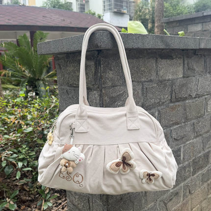 ESQ纯棉帆布包*女包*蝴蝶猫单肩包60699
