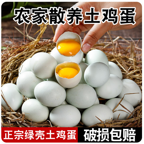 绿壳土鸡蛋乌鸡蛋农家散养新鲜