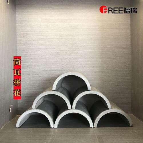 中式婚礼装饰道具瓦片订婚半圆瓦古建小青瓦拼花瓦仿古立瓦婚庆瓦