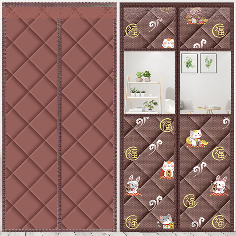 冬季棉门帘加厚家用保暖挡风防寒温卧室隔断热冷隔音空调自吸帘子