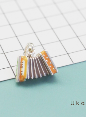 有看日本森系复古可爱清新手风琴S925纯银两用中性串珠手链项链坠