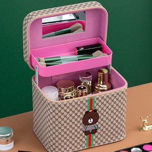外出化妆品收纳箱盒大容量化妆包简易便携随身大号女士防水化妆箱
