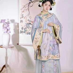 清汉女晋商少奶奶中国风清朝大小姐立领成人女当家祖母马面裙套装