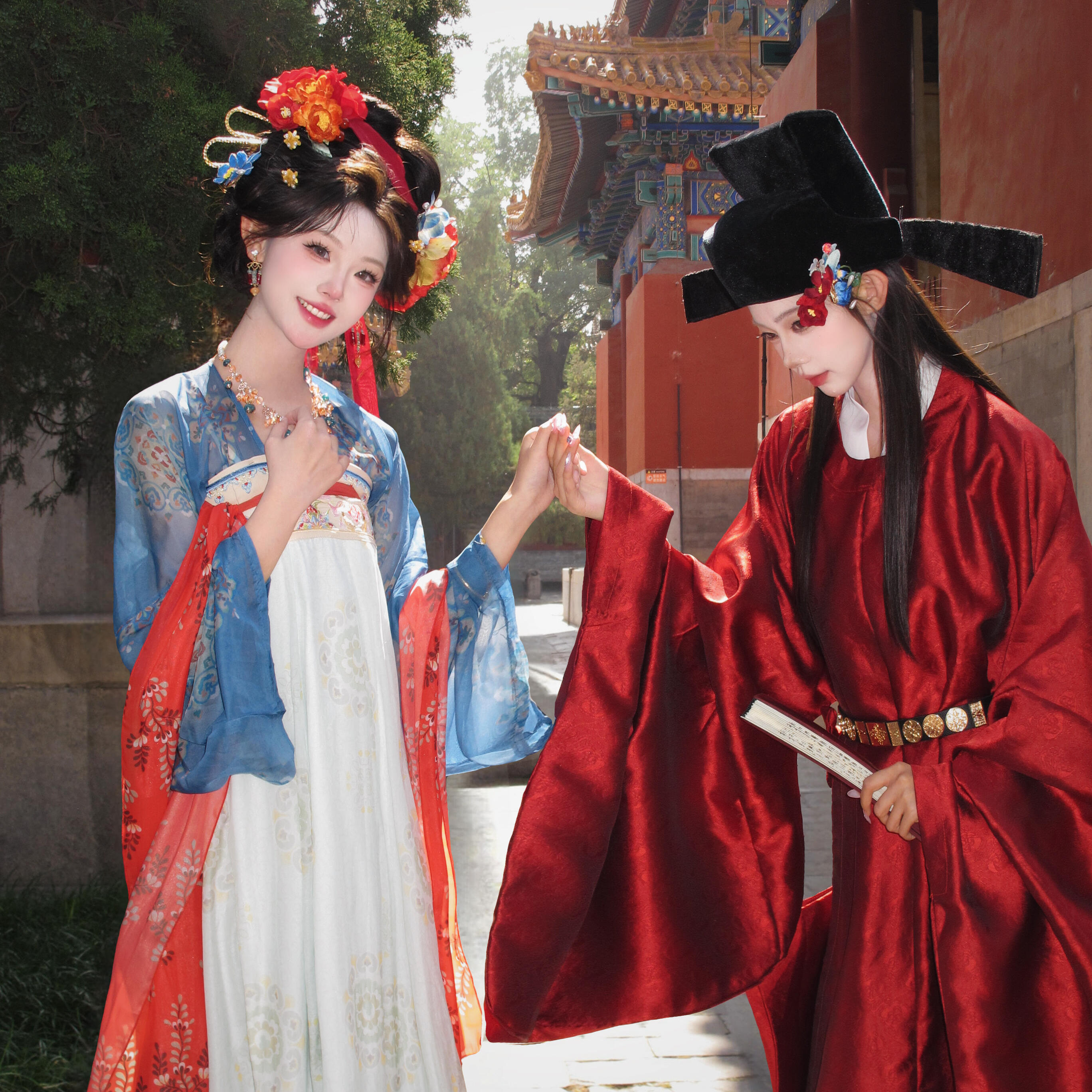 汉服男女款古装中国风红色情侣服