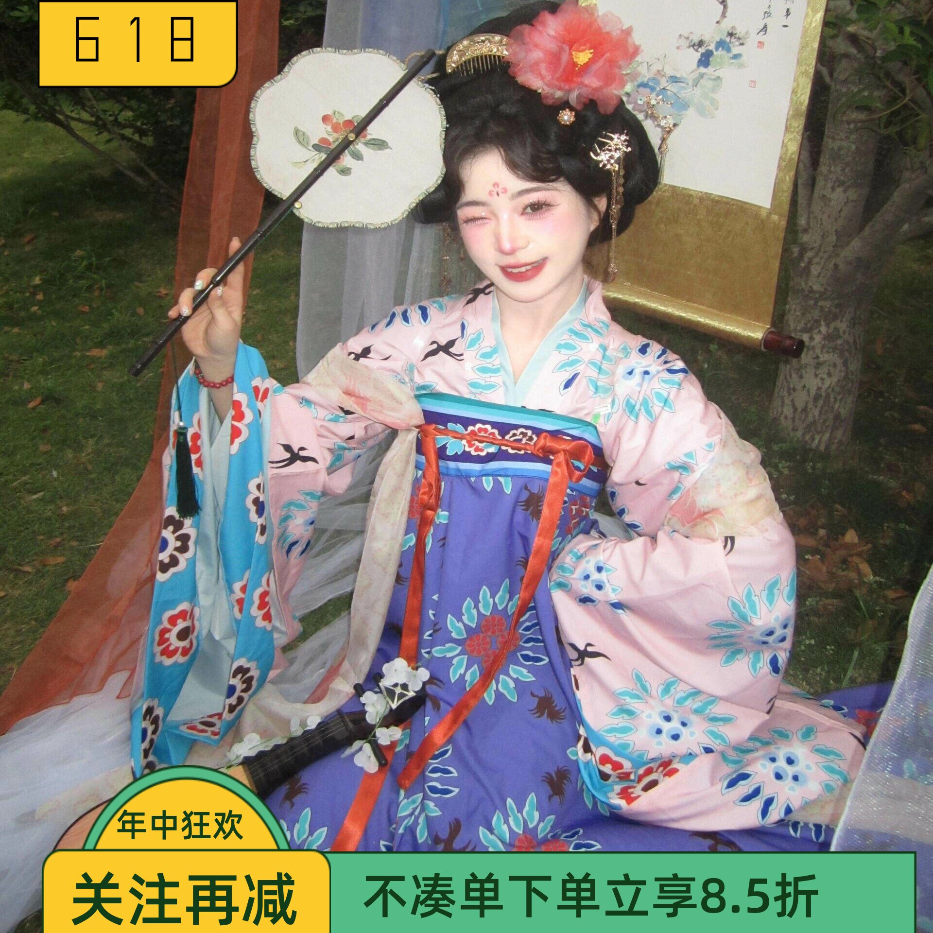 2025新款汉服套装女卜算子花襦裙供养人复原小唐风齐胸襦裙套装