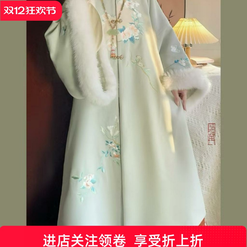 重工刺绣明制国风三件套