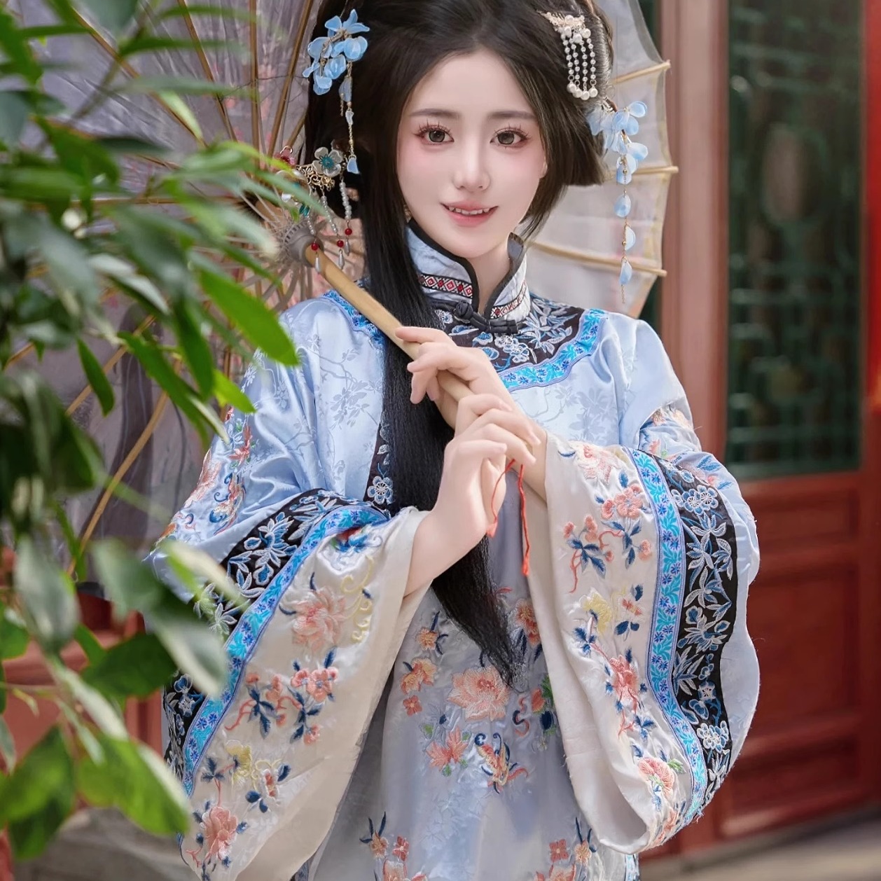 清汉女万针刺绣晋商少奶奶中式格格服清代贵妃上衣满绣复古写真服